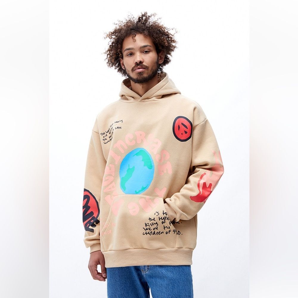 Pacsun Increase The Peace Hoodie Mens Size M
